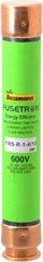 Cooper Bussmann - 300 VDC, 600 VAC, 1.4 Amp, Time Delay General Purpose Fuse - Fuse Holder Mount, 127mm OAL, 20 at DC, 200 (RMS) kA Rating, 13/16" Diam - Eagle Tool & Supply