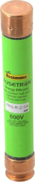 Cooper Bussmann - 300 VDC, 600 VAC, 2.25 Amp, Time Delay General Purpose Fuse - Fuse Holder Mount, 127mm OAL, 20 at DC, 200 (RMS) kA Rating, 13/16" Diam - Eagle Tool & Supply