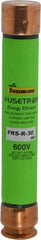 Cooper Bussmann - 300 VDC, 600 VAC, 30 Amp, Time Delay General Purpose Fuse - Fuse Holder Mount, 127mm OAL, 20 at DC, 200 (RMS) kA Rating, 13/16" Diam - Eagle Tool & Supply