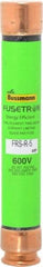 Cooper Bussmann - 300 VDC, 600 VAC, 5 Amp, Time Delay General Purpose Fuse - Fuse Holder Mount, 127mm OAL, 20 at DC, 200 (RMS) kA Rating, 13/16" Diam - Eagle Tool & Supply