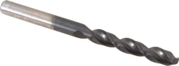 Cleveland - #16 135° Parabolic Flute Cobalt Screw Machine Drill Bit - TiAlN Finish, Right Hand Cut, 1-1/8" Flute Length, 2-3/16" OAL, Split Point, Straight Shank - Eagle Tool & Supply