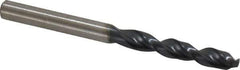 Cleveland - #17 135° Parabolic Flute Cobalt Screw Machine Drill Bit - TiAlN Finish, Right Hand Cut, 1-1/8" Flute Length, 2-3/16" OAL, Split Point, Straight Shank - Eagle Tool & Supply