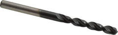 Cleveland - #27 135° Parabolic Flute Cobalt Screw Machine Drill Bit - TiAlN Finish, Right Hand Cut, 1" Flute Length, 2-1/16" OAL, Split Point, Straight Shank - Eagle Tool & Supply