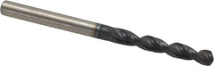 Cleveland - #28 135° Parabolic Flute Cobalt Screw Machine Drill Bit - TiAlN Finish, Right Hand Cut, 15/16" Flute Length, 1-15/16" OAL, Split Point, Straight Shank - Eagle Tool & Supply