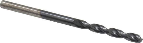 Cleveland - #33 135° Parabolic Flute Cobalt Screw Machine Drill Bit - TiAlN Finish, Right Hand Cut, 7/8" Flute Length, 1-7/8" OAL, Split Point, Straight Shank - Eagle Tool & Supply