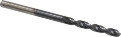 Cleveland - #33 135° Parabolic Flute Cobalt Screw Machine Drill Bit - TiAlN Finish, Right Hand Cut, 7/8" Flute Length, 1-7/8" OAL, Split Point, Straight Shank - Eagle Tool & Supply