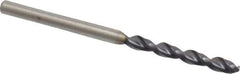 Cleveland - #38 135° Parabolic Flute Cobalt Screw Machine Drill Bit - TiAlN Finish, Right Hand Cut, 13/16" Flute Length, 1-13/16" OAL, Split Point, Straight Shank - Eagle Tool & Supply