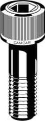 Camcar - 1/4-20 UNC Hex Socket Cap Screw - Eagle Tool & Supply