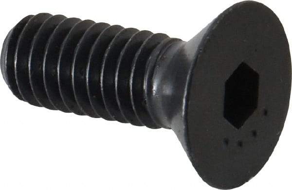Camcar - 5/16-18 UNC Hex Socket Drive, 82° Flat Screw - Alloy Steel, Black Oxide Finish, Fully Threaded, 7/8" OAL - Eagle Tool & Supply