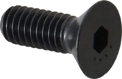 Camcar - 5/16-18 UNC Hex Socket Drive, 82° Flat Screw - Alloy Steel, Black Oxide Finish, Fully Threaded, 7/8" OAL - Eagle Tool & Supply