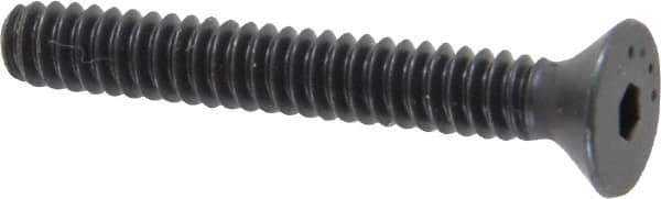 Camcar - #6-32 UNC Hex Socket Drive, 82° Flat Screw - Alloy Steel, Black Oxide Finish, Fully Threaded, 1" OAL - Eagle Tool & Supply