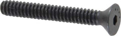 Camcar - #6-32 UNC Hex Socket Drive, 82° Flat Screw - Alloy Steel, Black Oxide Finish, Fully Threaded, 1" OAL - Eagle Tool & Supply