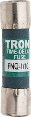 Cooper Bussmann - 500 VAC, 0.1 Amp, Time Delay General Purpose Fuse - Fuse Holder Mount, 1-1/2" OAL, 10 at AC kA Rating, 13/32" Diam - Eagle Tool & Supply