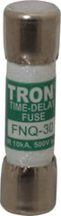 Cooper Bussmann - 500 VAC, 30 Amp, Time Delay General Purpose Fuse - Fuse Holder Mount, 1-1/2" OAL, 10 at AC kA Rating, 13/32" Diam - Eagle Tool & Supply