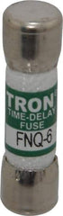 Cooper Bussmann - 500 VAC, 6 Amp, Time Delay General Purpose Fuse - Fuse Holder Mount, 1-1/2" OAL, 10 at AC kA Rating, 13/32" Diam - Eagle Tool & Supply