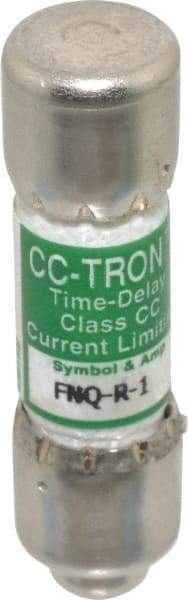 Cooper Bussmann - 300 VDC, 600 VAC, 1 Amp, Time Delay General Purpose Fuse - Fuse Holder Mount, 1-1/2" OAL, 200 at AC (RMS) kA Rating, 13/32" Diam - Eagle Tool & Supply