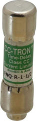 Cooper Bussmann - 300 VDC, 600 VAC, 1.5 Amp, Time Delay General Purpose Fuse - Fuse Holder Mount, 1-1/2" OAL, 200 at AC (RMS) kA Rating, 13/32" Diam - Eagle Tool & Supply