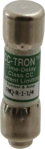 Cooper Bussmann - 300 VDC, 600 VAC, 1.25 Amp, Time Delay General Purpose Fuse - Fuse Holder Mount, 1-1/2" OAL, 200 at AC (RMS) kA Rating, 13/32" Diam - Eagle Tool & Supply