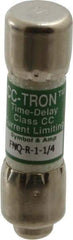 Cooper Bussmann - 300 VDC, 600 VAC, 1.25 Amp, Time Delay General Purpose Fuse - Fuse Holder Mount, 1-1/2" OAL, 200 at AC (RMS) kA Rating, 13/32" Diam - Eagle Tool & Supply