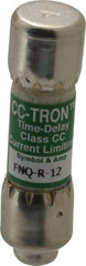 Cooper Bussmann - 300 VDC, 600 VAC, 12 Amp, Time Delay General Purpose Fuse - Fuse Holder Mount, 1-1/2" OAL, 200 at AC (RMS) kA Rating, 13/32" Diam - Eagle Tool & Supply