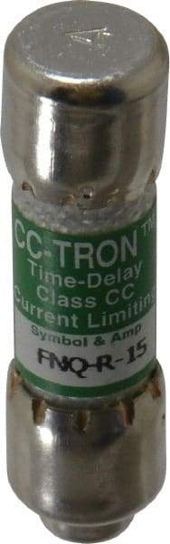 Cooper Bussmann - 300 VDC, 600 VAC, 15 Amp, Time Delay General Purpose Fuse - Fuse Holder Mount, 1-1/2" OAL, 20 at DC, 200 at AC (RMS) kA Rating, 13/32" Diam - Eagle Tool & Supply