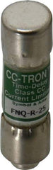 Cooper Bussmann - 300 VDC, 600 VAC, 25 Amp, Time Delay General Purpose Fuse - Fuse Holder Mount, 1-1/2" OAL, 200 at AC (RMS) kA Rating, 13/32" Diam - Eagle Tool & Supply