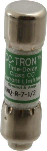 Cooper Bussmann - 300 VDC, 600 VAC, 7.5 Amp, Time Delay General Purpose Fuse - Fuse Holder Mount, 1-1/2" OAL, 200 at AC (RMS) kA Rating, 13/32" Diam - Eagle Tool & Supply