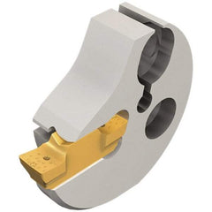 Iscar - Left Hand Cut Indexable Grooving Cartridge - GEMI, GEPI Insert Style - Eagle Tool & Supply