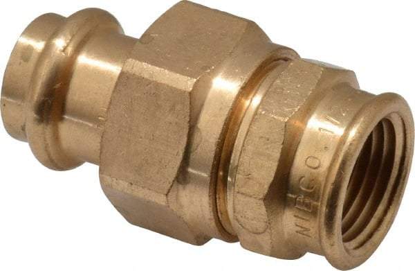 NIBCO - 1/2" Wrot Copper Pipe Union - P x F, Press Fitting - Eagle Tool & Supply
