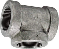Made in USA - Size 3", Class 125, Cast Iron Black Pipe Tee - 175 psi, FPT End Connection - Eagle Tool & Supply