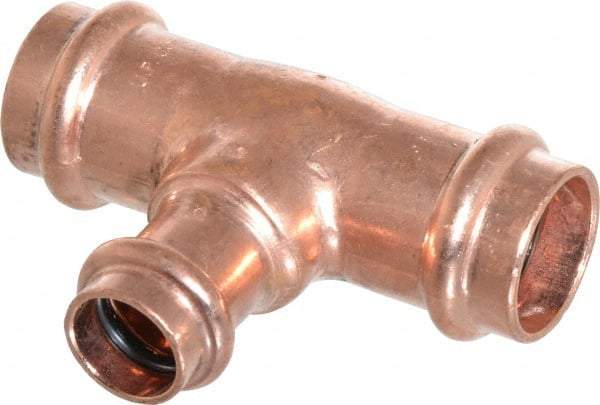NIBCO - 3/4 x 3/4 x 1/2" Wrot Copper Pipe Tee - P, Press Fitting - Eagle Tool & Supply