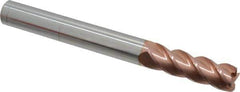 Accupro - 5/8", 4 Flute, Single End, Solid Carbide, 0.06" Corner Radius End Mill - 6" OAL, 40° Helix, Right Hand Flute, 2" LOC, Right Hand Cut - Eagle Tool & Supply