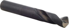 Guhring - 16.5mm 118° Spiral Flute High Speed Steel Screw Machine Drill Bit - Oxide Finish, Right Hand Cut, 60mm Flute Length, 119mm OAL, Standard Point, Straight Shank - Eagle Tool & Supply