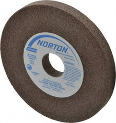 Norton - 60/80 Grit Aluminum Oxide Bench & Pedestal Grinding Wheel - 5" Diam x 1" Hole x 1/2" Thick, 4970 Max RPM, Medium Grade - Eagle Tool & Supply