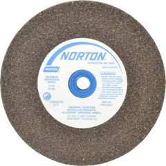 Norton - 36 Grit Aluminum Oxide Bench & Pedestal Grinding Wheel - 6" Diam x 1" Hole x 3/4" Thick, 4140 Max RPM, Very Coarse/Coarse Grade - Eagle Tool & Supply