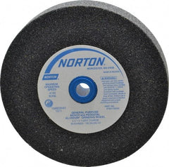 Norton - 36 Grit Aluminum Oxide Bench & Pedestal Grinding Wheel - 6" Diam x 1" Hole x 1" Thick, 4140 Max RPM, Very Coarse/Coarse Grade - Eagle Tool & Supply