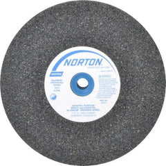 Norton - 36 Grit Aluminum Oxide Bench & Pedestal Grinding Wheel - 7" Diam x 1" Hole x 1" Thick, 3600 Max RPM, Very Coarse/Coarse Grade - Eagle Tool & Supply