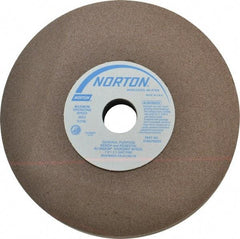 Norton - 100 Grit Aluminum Oxide Bench & Pedestal Grinding Wheel - 7" Diam x 1" Hole x 1" Thick, 3600 Max RPM, Fine Grade - Eagle Tool & Supply