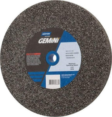 Norton - 24 Grit Aluminum Oxide Bench & Pedestal Grinding Wheel - 10" Diam x 1-1/4" Hole x 1" Thick, 2485 Max RPM, Very Coarse Grade - Eagle Tool & Supply