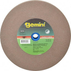 Norton - 100 Grit Aluminum Oxide Bench & Pedestal Grinding Wheel - 10" Diam x 1-1/4" Hole x 1" Thick, 2485 Max RPM, Fine Grade - Eagle Tool & Supply