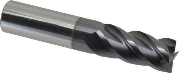 ProMax - 3/4", 1-5/8" LOC, 3/4" Shank Diam, 4" OAL, 4 Flute, Solid Carbide Square End Mill - Single End, AlTiN Finish, Spiral Flute, 40° Helix, Centercutting, Right Hand Cut, Right Hand Flute, Series 111 - Eagle Tool & Supply