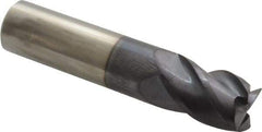 ProMax - 5/8", 7/8" LOC, 5/8" Shank Diam, 3" OAL, 4 Flute, Solid Carbide Square End Mill - Single End, AlTiN Finish, Spiral Flute, 40° Helix, Centercutting, Right Hand Cut, Right Hand Flute, Series 111 - Eagle Tool & Supply
