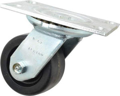 Albion - 4" Diam x 2" Wide x 5-5/8" OAH Top Plate Mount Swivel Caster - Phenolic, 800 Lb Capacity, Roller Bearing, 4-1/2 x 6-1/4" Plate - Eagle Tool & Supply