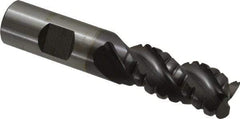 Cleveland - 3/4" Diam, Coarse Pitch, 1-5/8" LOC, 3 Flute Powdered Metal 0.12" Corner Radius Roughing End Mill - TiCN Finish, 3-7/8" OAL, 3/4" Shank Diam, Single End, Centercutting, 42° Helix - Eagle Tool & Supply
