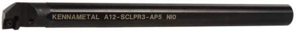Kennametal - 23.62mm Min Bore Diam, 254mm OAL, 3/4" Shank Diam, A-SCLP-AP Indexable Boring Bar - CP.. Insert, Screw Holding Method - Eagle Tool & Supply