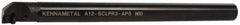 Kennametal - 23.62mm Min Bore Diam, 254mm OAL, 3/4" Shank Diam, A-SCLP-AP Indexable Boring Bar - CP.. Insert, Screw Holding Method - Eagle Tool & Supply