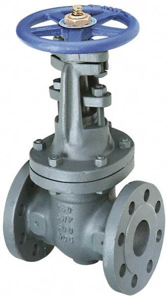 NIBCO - 2" Pipe, Class 250, Flanged Iron Solid Wedge OS & Y Gate Valve - 500 WOG, 250 WSP, Bolted Bonnet - Eagle Tool & Supply