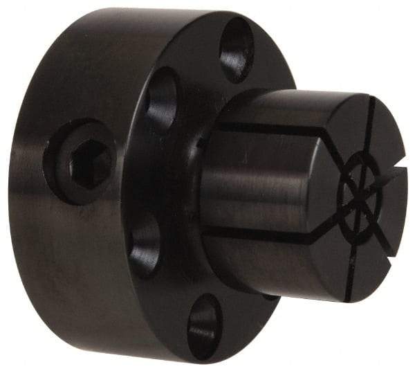 Mitee-Bite - 0.71 to 1.12" Expansion Diam, 4,000 Lb Holding Force, 8-32 Mounting Screw, Steel ID Expansion Clamps - 1.968" Flange Diam, 3/4" Flange Thickness, 1.55" Mount Hole Diam, 6 Mount Holes, 1.625" Overall Height, 49 Ft/Lb Torque - Eagle Tool & Supply