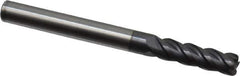 ProMax - 3/16", 4 Flute, Single End, Solid Carbide, 0.03" Corner Radius End Mill - 2" OAL, 40° Helix, Right Hand Flute, 5/8" LOC, Right Hand Cut - Eagle Tool & Supply