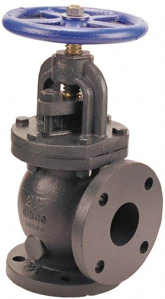 NIBCO - 3" Pipe, Flanged Ends, Iron Renewable Globe Valve - Bronze Disc, Bolted Bonnet, 200 psi WOG, 125 psi WSP, Class 125 - Eagle Tool & Supply